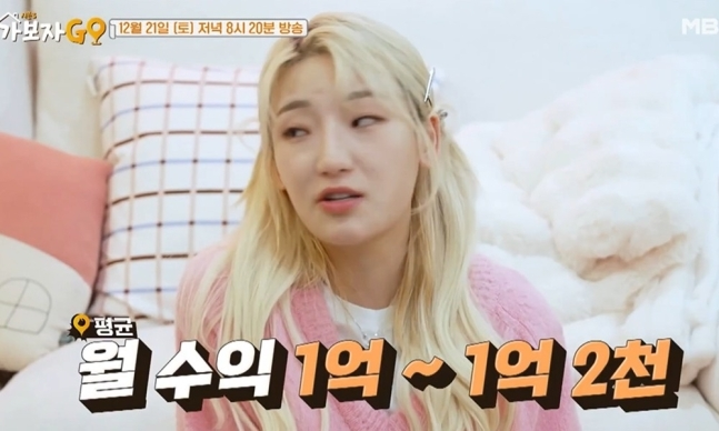 과거 한 방송에서 월수입을 공개한 먹방 유튜버 히밥 [사진, MBN ‘가보자GO’]