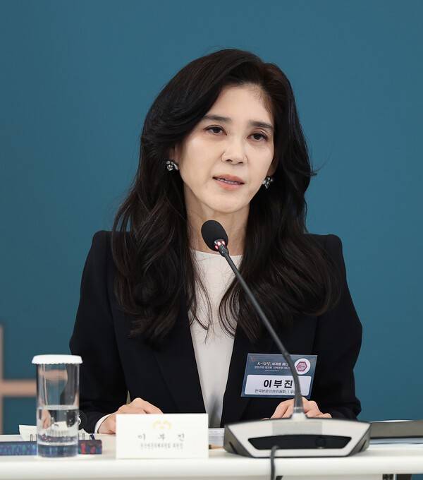 청와대에서 발언하고 있는 이부진 한국방문의해위원장. 사진=연합뉴스