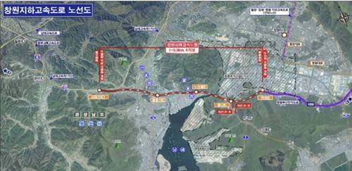 창원 지하고속도로 노선도 [창원시 제공. 재판매 및 DB 금지]