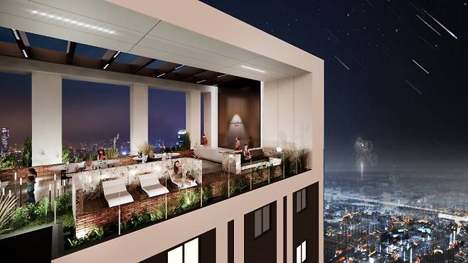 '아시아 디자인 프라이즈 2026' 공간·건축 부문 본상에 오른 '에피트(EFETE)' 옥상 정원 디자인 '씨엘로 파크' 야경. 사진=HL디앤아이한라