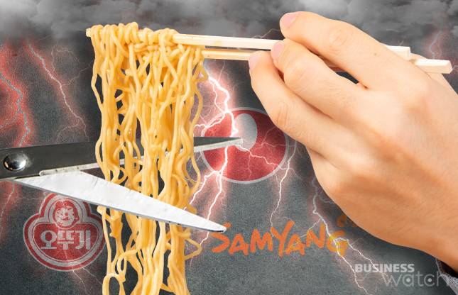 라면 3사는 이번 가격 인하에서 모두 매출 1위 제품을 제외했다./그래픽=비즈워치