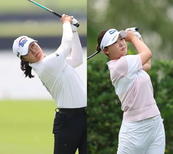 한국여자프로골프(KLPGA) 투어 2026시즌 첫 대회인 '신설 대회' 리쥬란 챔피언십에 출전한 루키 김가희2, 김민솔 프로. 사진제공=KLPGA (사진을 무단으로 사용하지 마십시오.)