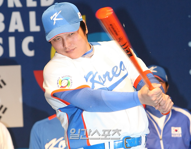 2009 WBC에서 맹활약한 한국 야구 국가대표팀 내야수 김태균. [사진 일간스포츠 DB]