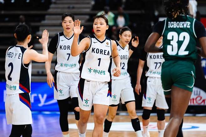 [서울=뉴시스] 한국 여자 농구 대표팀의 박지현.(사진=FIBA 제공) *재판매 및 DB 금지