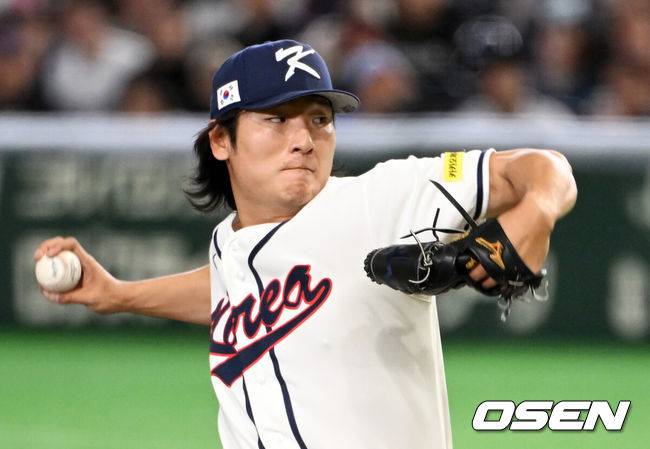 한국 야구 대표팀 곽빈. /OSEN DB