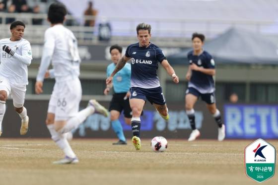 서울이랜드 공격수 에울레르. /사진=한국프로축구연맹 제공