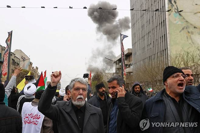 테헤란에서 열린 쿠드스의 날 집회에서 폭발 [Fars News/WANA/로이터 연합뉴스 재판매 및 DB 금지]