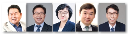 ◇사진 왼쪽부터 신경호 강원도교육감, 강삼영·박현숙·유대균·최광익 강원도교육감 선거 예비후보.