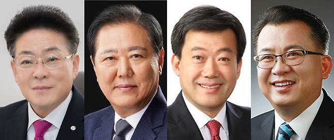 ▲ 왼쪽부터 김병수, 남진복, 남한권, 정성환