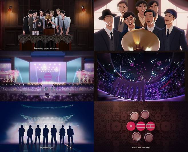 그룹 방탄소년단(BTS) 소속사 빅히트 뮤직은 13일 방탄소년단 공식 SNS를 통해 신보 '아리랑'(ARIRANG)의 메시지가 담긴 애니메이션 영상을 공개했다고 밝혔다. 사진은 그룹 방탄소년단(BTS) '아리랑' 애니메이션. 사진 빅히트 뮤직= 연합뉴스