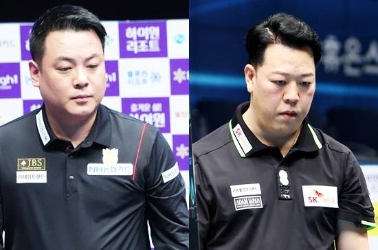 4일 열린 SY베리테옴므PBA챔피언십 64강전에서 강력한 우승후보이 ‘토종 양강’ 조재호와 강동궁이 4분 간격으로 승부치기에서 지며 동반 탈락했다. (사진=PBA)