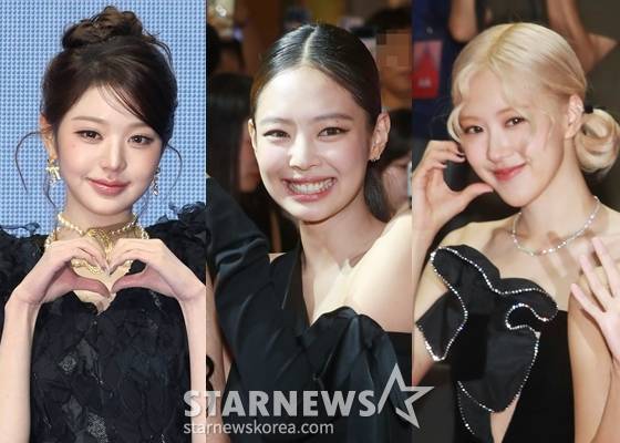 아이브 장원영, 블랙핑크 제니, 블랙핑크 로제(왼쪽부터) /사진=스타뉴스