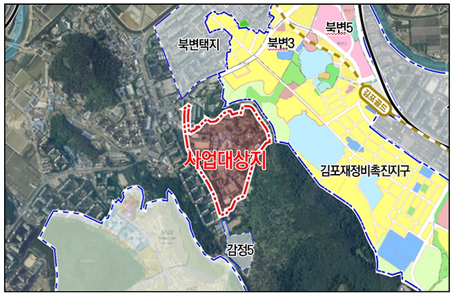감정4지구 도시개발사업 위치도.
