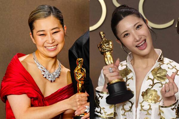 넷플릭스 애니메이션 영화 '케이팝 데몬 헌터스' 감독 매기 강(왼쪽)과 주제곡 '골든'의 작사·작곡에 참여한 가수 이재. 연합뉴스