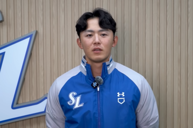삼성 라이온즈에 새롭게 합류한 아시아쿼터 선수 미야지 유라. <삼성 라이온즈 유튜브 캡처>