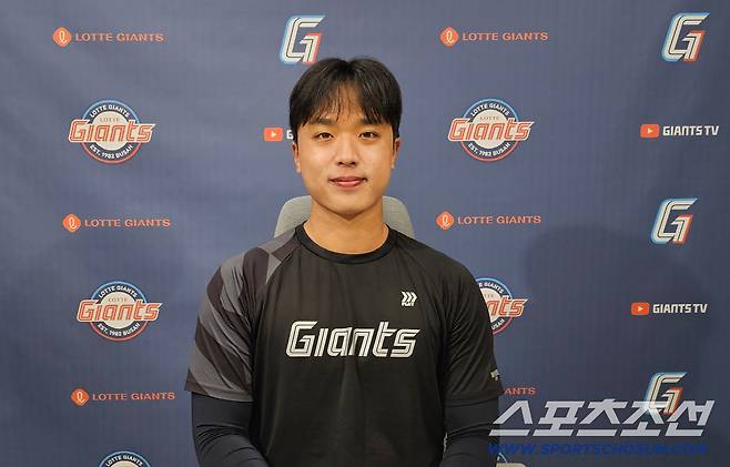 인터뷰에 임한 롯데 박정민. 김영록 기자