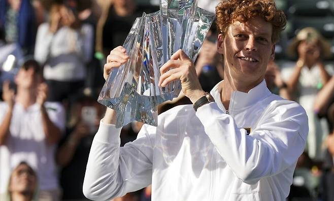 인디언 웰스에서 첫 우승한 야닉 시너. BNP파리바오픈