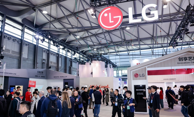 중국 상하이에서 지난 12일부터 나흘간 열린 '2026년 중국 가전·전자제품 박람회'(AWE 2026) LG전자 부스. LG전자 제공