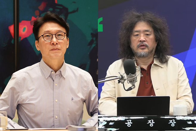 김어준 국무총리와 방송인 김어준씨. 총리실 제공·유튜브 갈무리