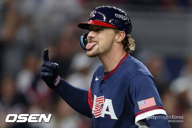 [사진] 미국 야구 대표팀 거너 핸더슨. ⓒGettyimages(무단전재 및 재배포 금지)