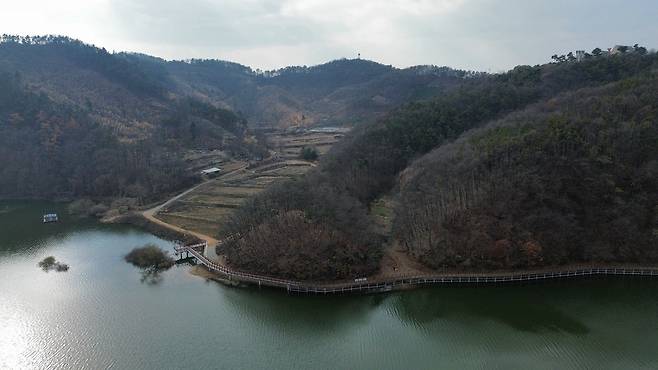용인시 처인구 이동읍의 이동저수지&nbsp;일대. 용인시 제공