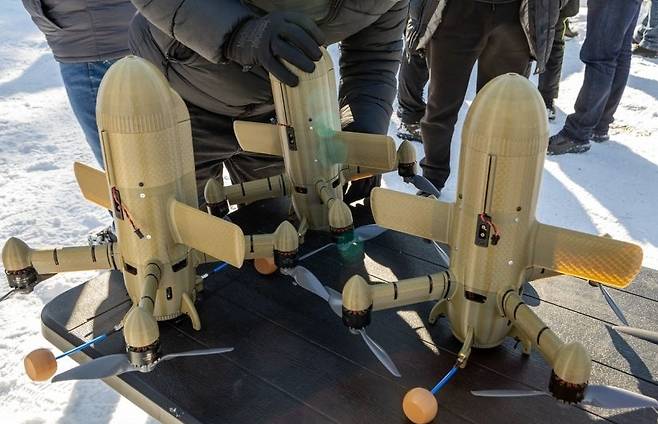 우크라이나 스타트업 와일드 호넷(Wild Hornets)사 개발한 요격 드론 ‘스팅’. 사진 제공=와일드 호넷