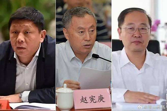 중국공정원(CAE) 홈페이지에 공개된 명단에서 삭제된 우만칭(왼쪽부터), 자오셴겅, 웨이이인. SCMP 캡처