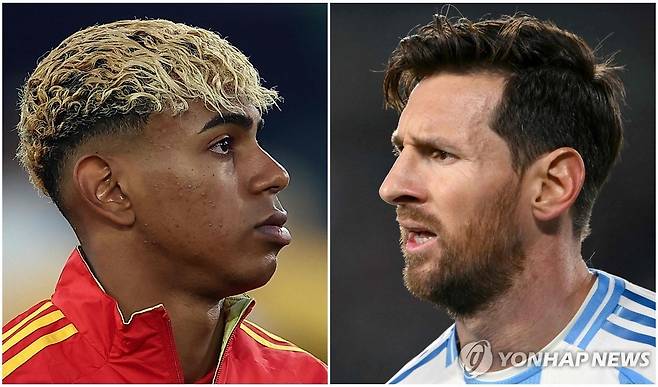 라민 야말(왼쪽), 리오넬 메시 [AFP 연합뉴스 자료사진. 재판매 및 DB 금지]