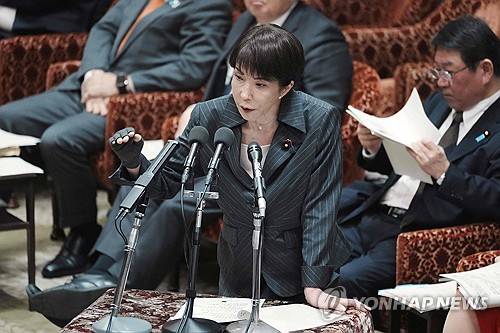 지난 9일 일본 국회에 출석한 다카이치 사나에 일본 총리 [AFP 연합뉴스 자료사진. 재판매 및 DB금지]