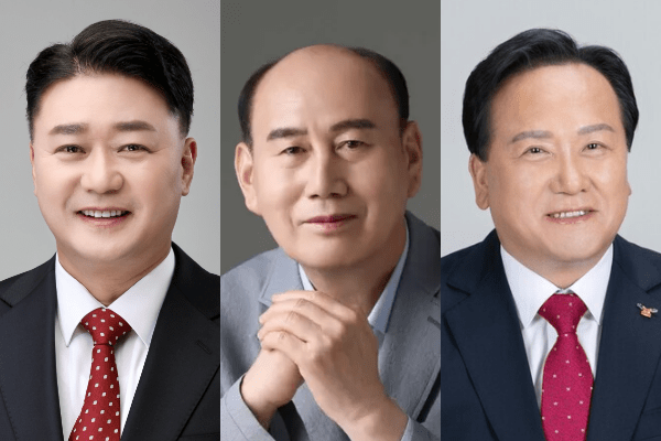 (왼쪽부터) 국민의힘 광명시장 후보 김정호 경기도의원(광명1), 동두천시장 후보 박형덕 현 시장, 오산시장 후보 이권재 현 시장. /기호일보DB