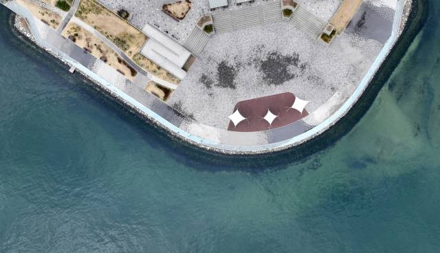 창원 합포해전 승전길 마산구간 출발점인 마산합포구 오동동 합포수변공원에는 야외광장,바닥분수,수변 산책로등이 조성돼 있다./김승권 기자/