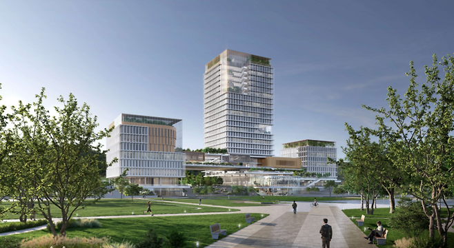 대구시 신청사 국제설계공모 당선작 FORETscape 숲이 깃든 문화청사 조감도. <대구시 제공>