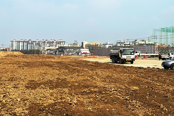 ▲최근 공사를 시작한 탑동 이노베이션밸리 현장 모습 제공=수원시