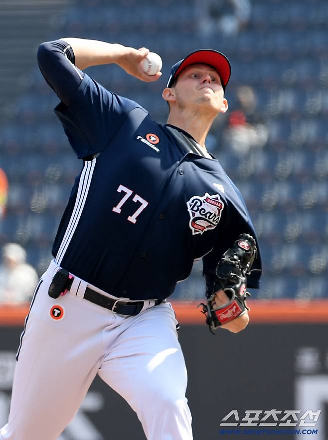 17일 대전 한화생명볼파크 열린 한화 이글스와 두산 베어스의 경기. 두산 플렉센이 역투하고 있다. 대전=박재만 기자 pjm@sportschosun.com/2026.03.17/