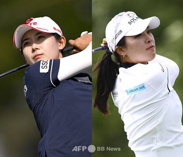 2026년 미국여자프로골프(LPGA) 투어 포티넷 파운더스컵에 출전하는 황유민, 윤이나 프로. 사진제공=ⓒAFPBBNews = News1 (사진을 무단으로 사용하지 마십시오.)