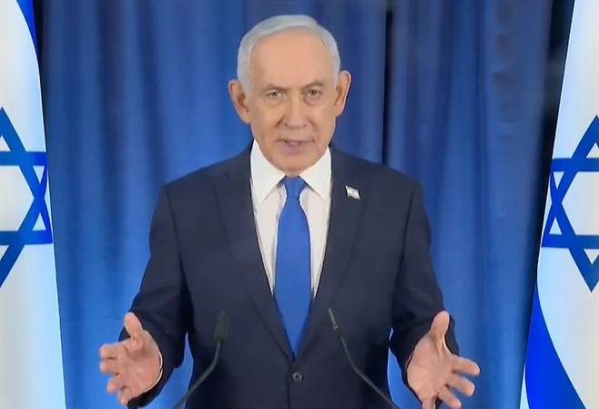 [사진=뉴시스] 베냐민 네타냐후 이스라엘 총리. (출처=베냐민 네타냐후 이스라엘 총리 X 계정 영상 캡처) 2026.03.17 *재판매 및 DB 금지