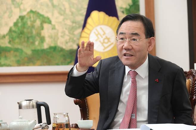 국민의힘 6선(대구 수성갑) 의원인 주호영 국회부의장이 지난해 12월30일 서울 여의도 국회에서 시사저널과 인터뷰를 하고 있다. ⓒ시사저널 이종현