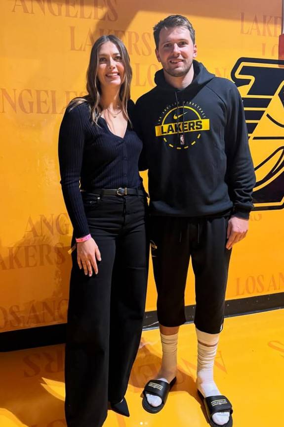 마리아 샤라포바(왼쪽)와 루카 돈치치. /사진=마리아 샤라포바 개인 SNS 갈무리