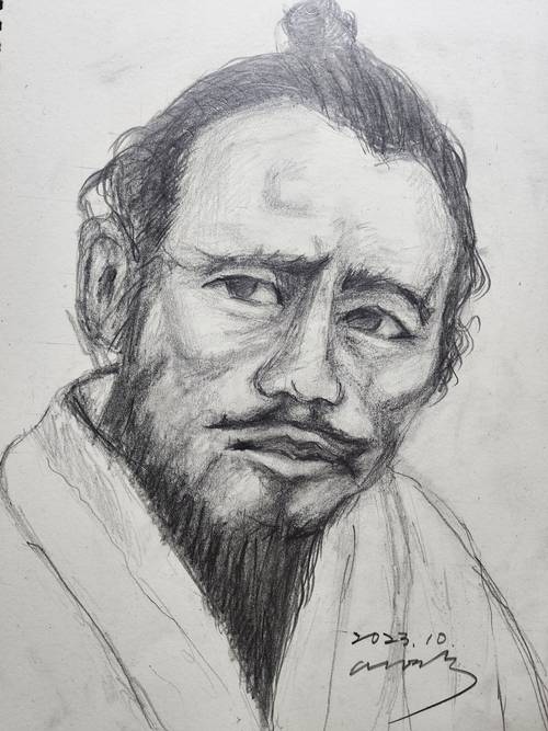 신현수 시인이 그린 전봉준(1855~1895). /도든아트하우스 제공