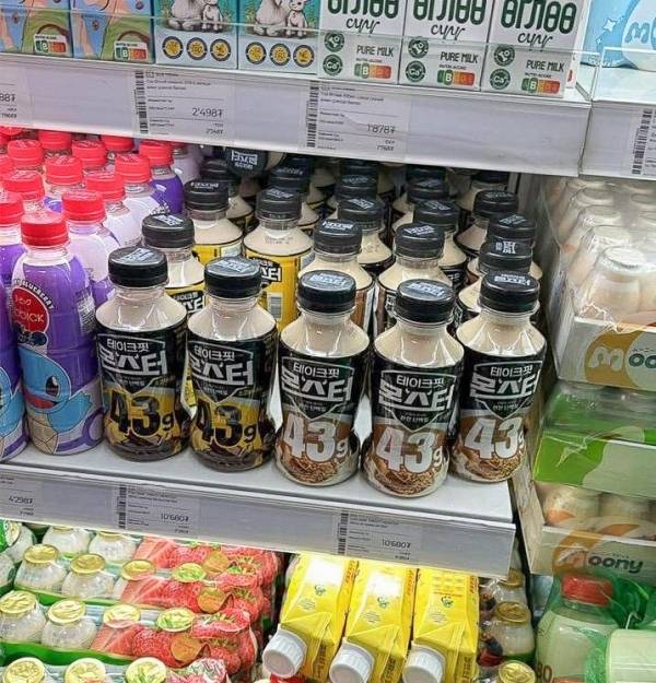 몽골 대형마트 NOMIN에 입점된 단백질 음료 '테이크핏'.&nbsp;ⓒ남양유업