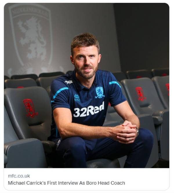 마이클 캐릭 미들즈브러 감독. 사진｜미들즈브러 SNS 캡처