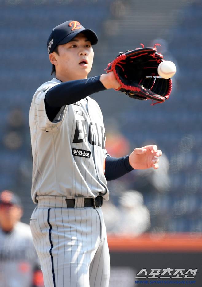 17일 대전 한화생명볼파크 열린 한화 이글스와 두산 베어스의 경기. 한화 왕옌청이 역투하고 있다. 대전=박재만 기자 pjm@sportschosun.com/2026.03.17/