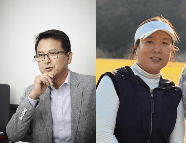 최근 승진한 김영진 신임 와우 매니지먼트 부사장, 이수정 전무.