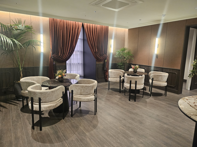 라운지 2층에 마련된 상담 테이블. [박순원 기자]