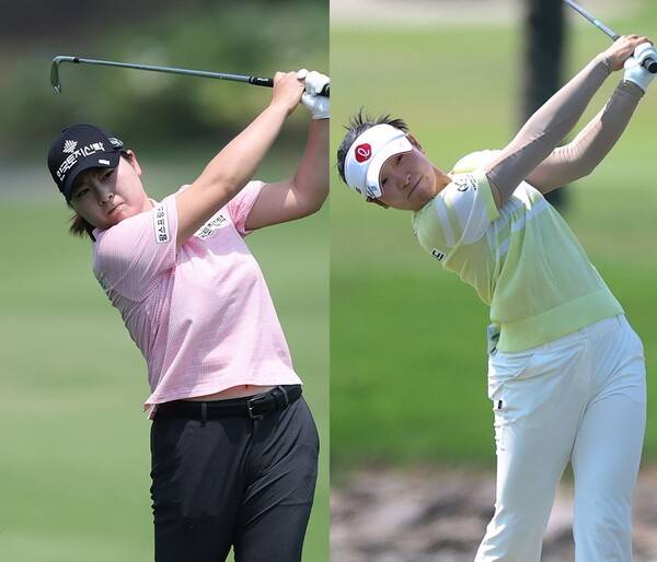 한국여자프로골프(KLPGA) 투어 2026시즌 개막전인 '신설 대회' 리쥬란 챔피언십에 출전한 홍정민, 유현조 프로. 사진제공=KLPGA (사진을 무단으로 사용하지 마십시오.)
