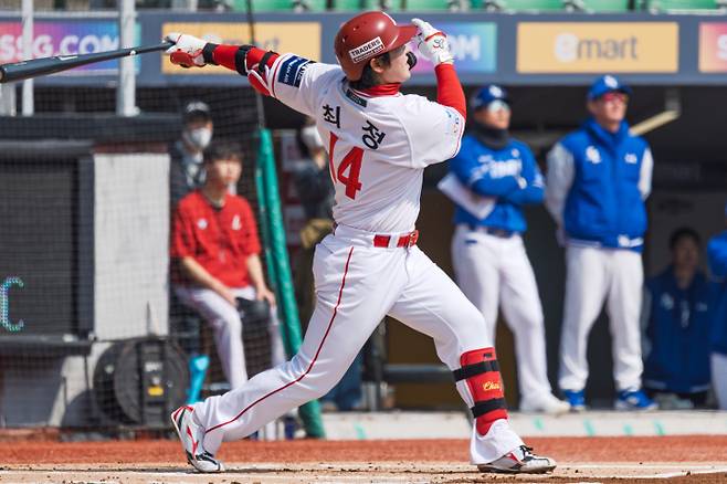 SSG를 대표하는 간판타자인 홈런왕 출신 최정. SSG 제공