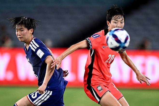 한국과 일본의 2026 아시아축구연맹(AFC) 여자 아시안컵 4강전 모습. 사진=EPA 연합뉴스