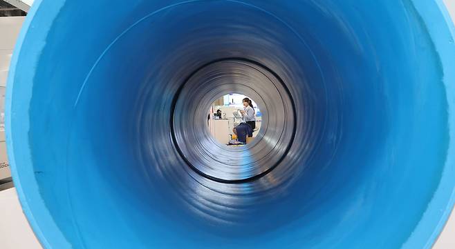 '2026 국제물산업박람회(WATER KOREA)'가 개막한 18일 부산 해운대구 벡스코 제1전시장.