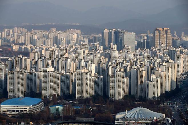 서울 강남·송파구 일대 아파트단지 전경. [매경DB]