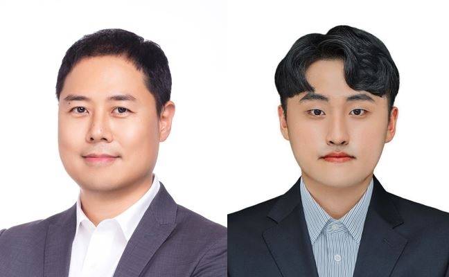 고려대 기계공학부 심준형 교수(왼쪽), 강성민 연구원의 모습. [고려대학교 제공]